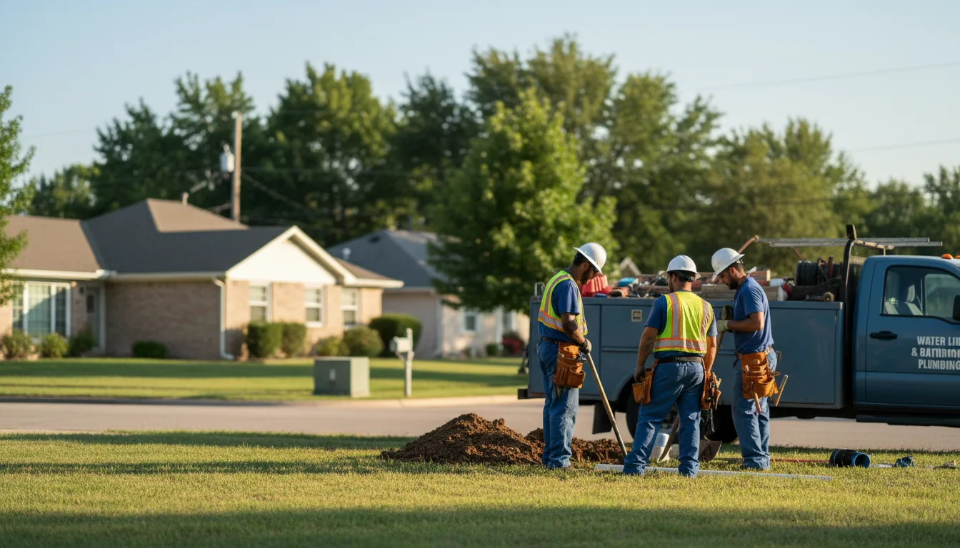 Residential water line and bathroom plumbing service in Bristolville, OH